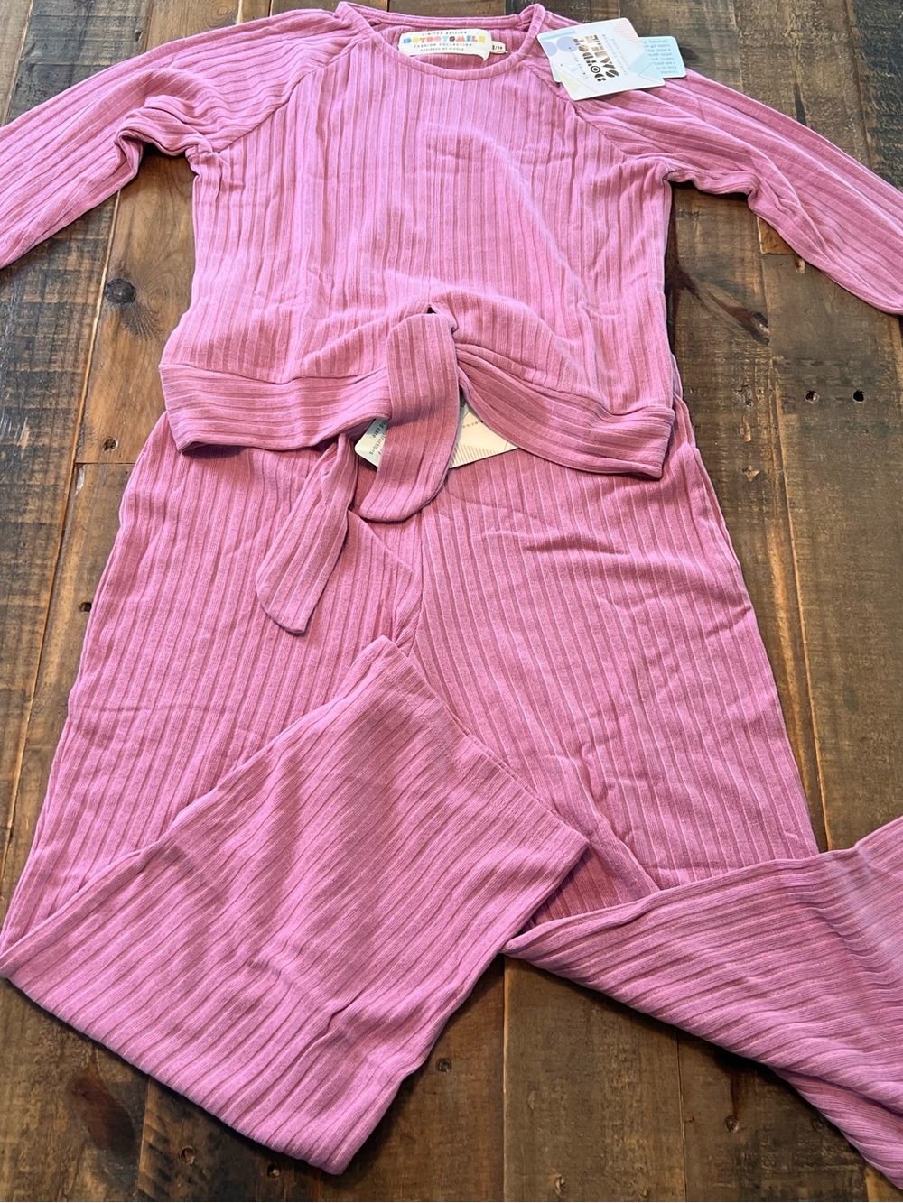 Dot Dot Smile size 5/6 or 8/10 girls mauve ribbed set new